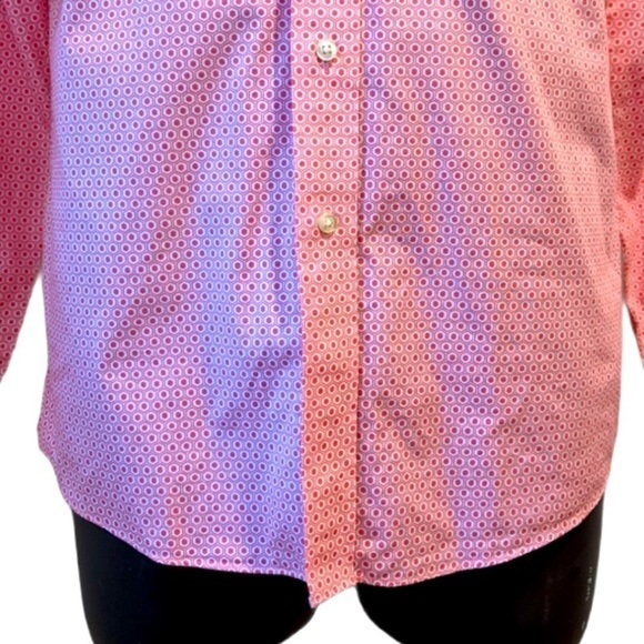 TOMMY Hilfiger pink button front shirt 15 1/2 - Picture 3 of 7